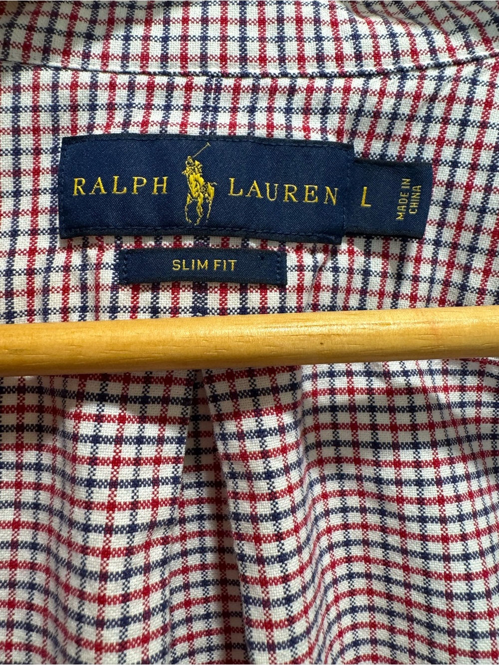 Ralph Lauren Red and White Checked Button-Down Shirt - Picture 6 of 8
